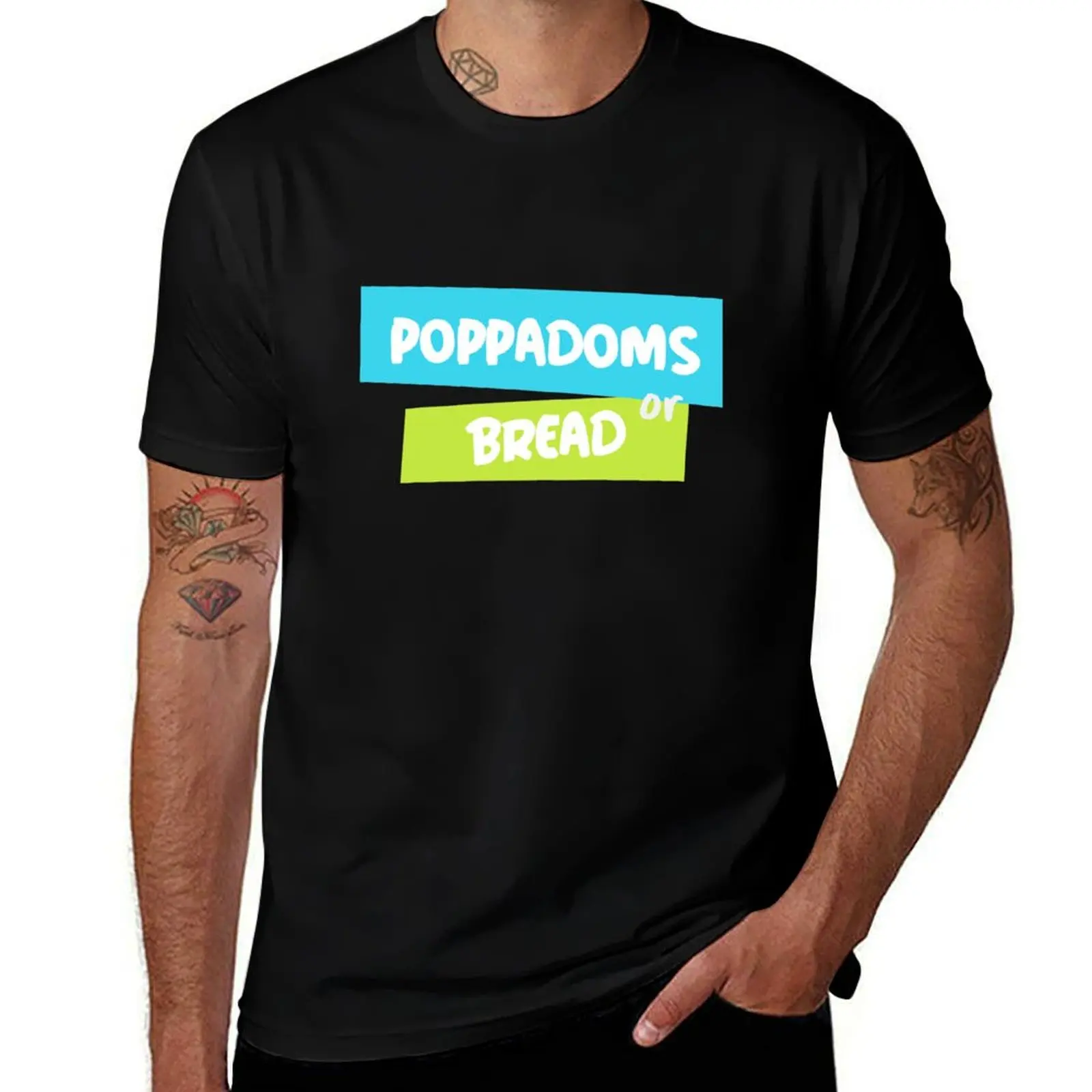 

OFF MENU |poppadoms or bread T-Shirt cotton t shirt pack graphic t shirts for man t shirts designer T-Shirt