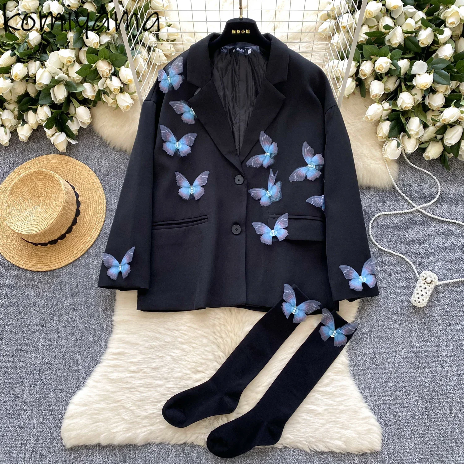 Three-Dimensional Bow Outerwears Loose Casual Ropa Mujer Spring Jacket Women Suit Collar Abrigos Invierno Temperament Jackets