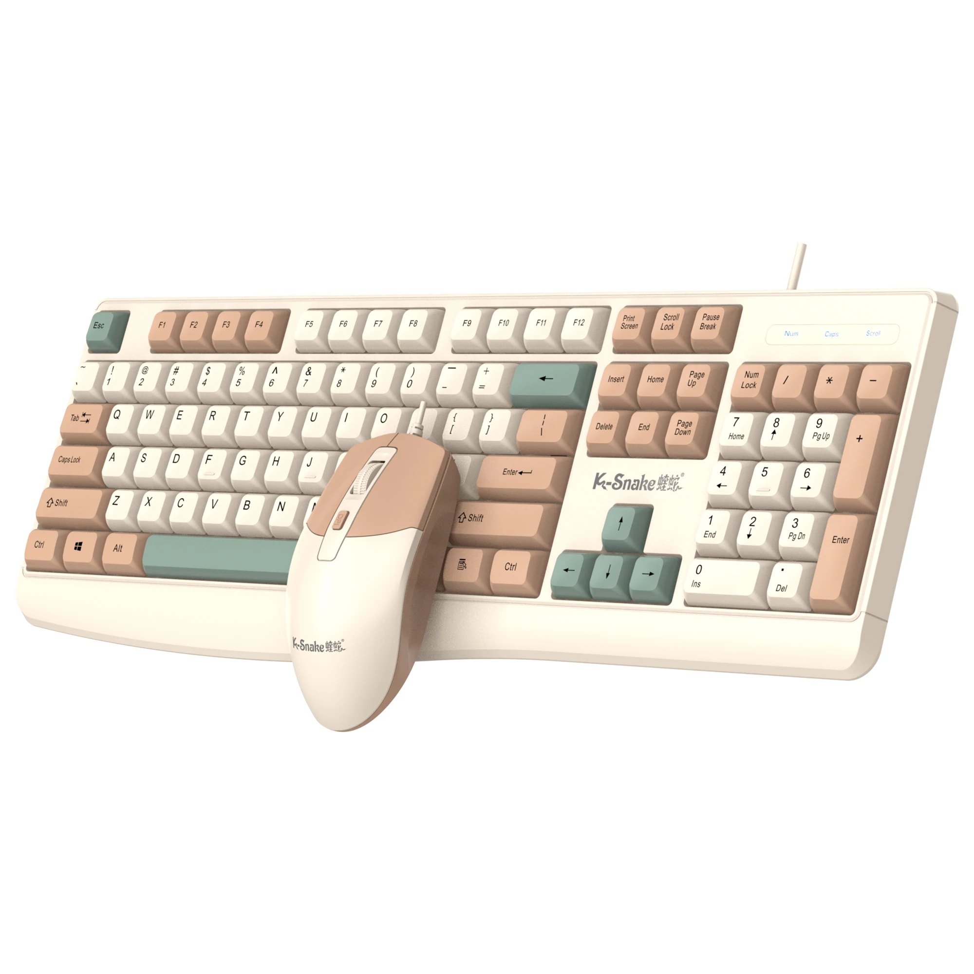 

K-Snake K3 Low-Profile Membrane Keyboard with USB Connectivity for Universal Desktop Office Use