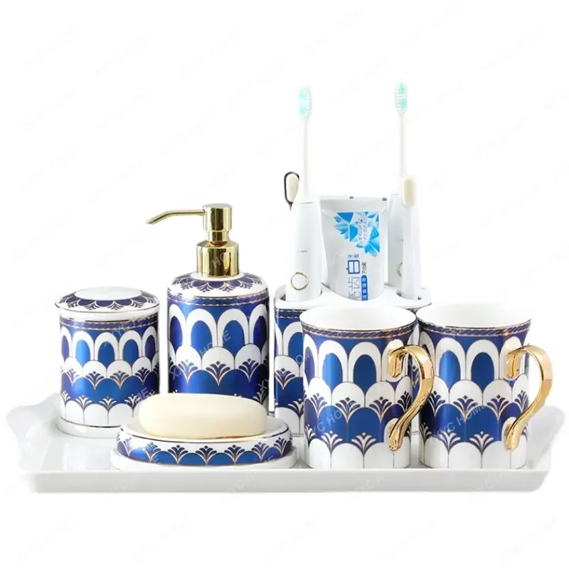 Ceramic Mouthwash Cup Couple Set Nordic Creative Household Toothbrush Bone China Washing Teeth Brushing  vintage home decor