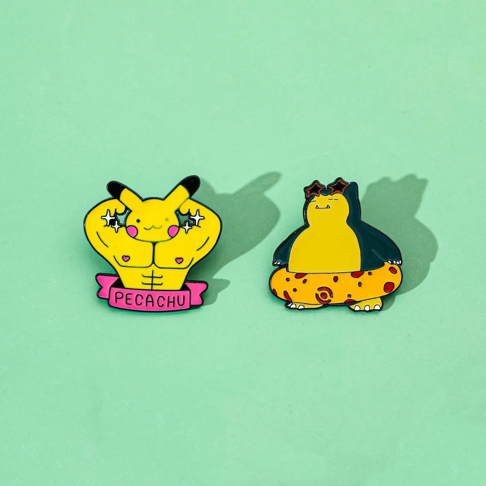 

Creative Personality Is Funny Fitness Pikachu Metal Badge Pok É Mon Brooch Y2k Fashion Toys Anime Cartoon Kawaii Cute