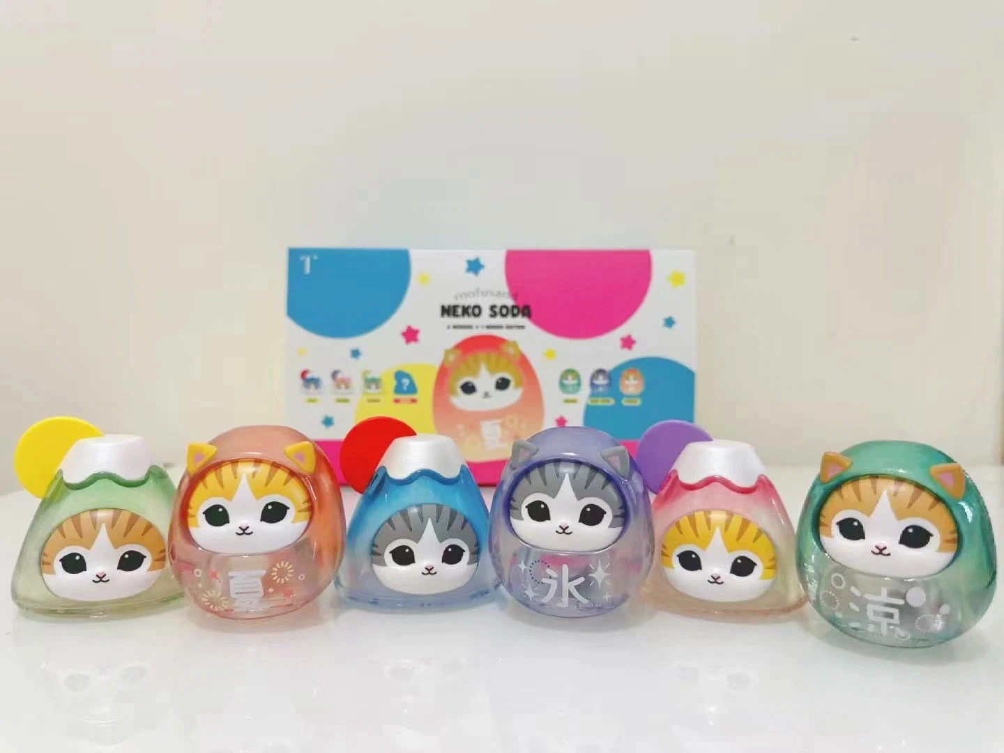 

Mofusand Summer Transparent Damo Prayers For Fortune Unbreakable Weng Box Egg Blind Box Trendy Play Festival Surprise Gift