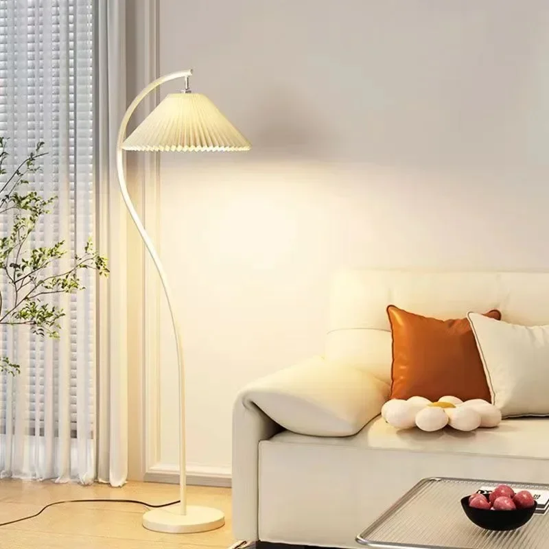 E27 Led Floor Lamp French Retro Vintage Living Room Sofa Side Standing Lights Bedroom Bedside Netflix Ambient Light Home Decor