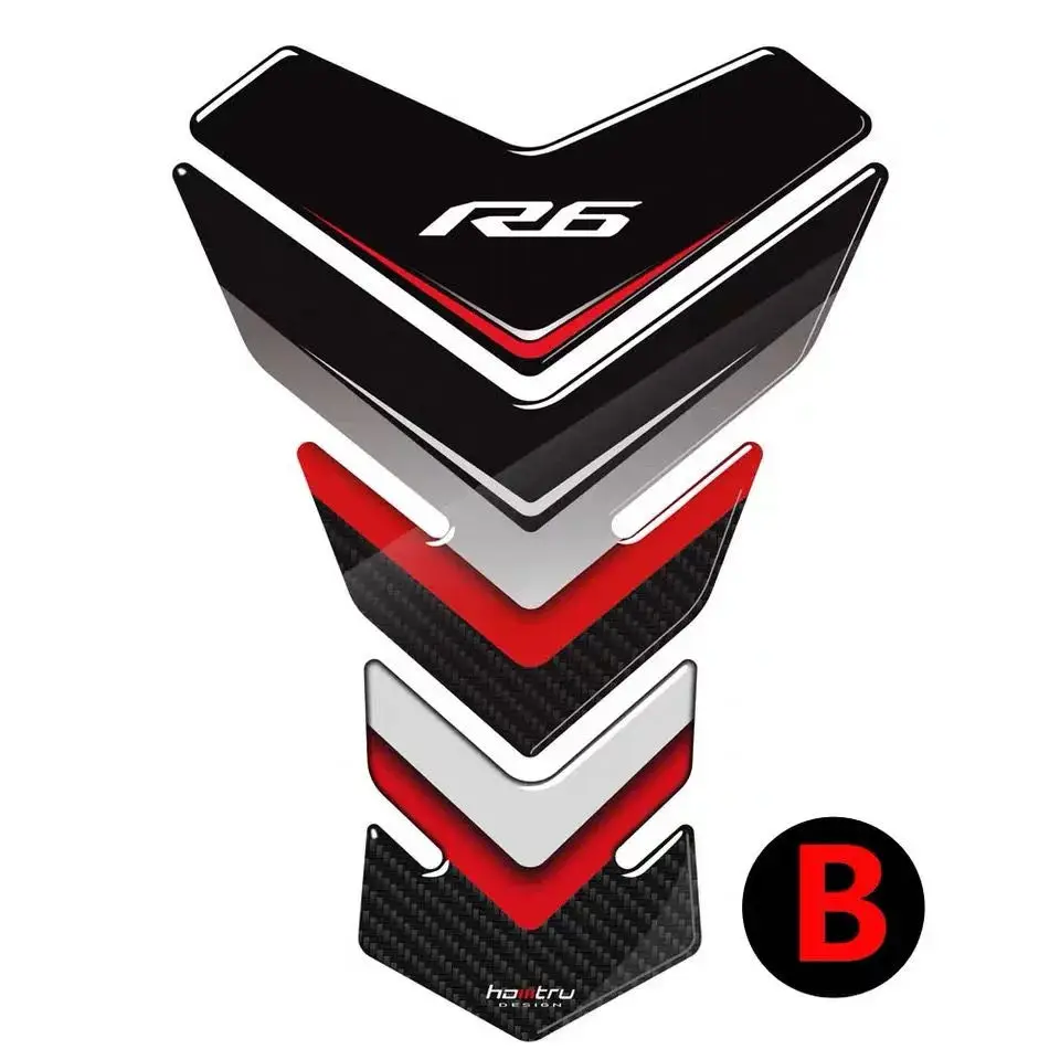 

For YAMAHA R6 YZF-R6 R6 R6S R 6 Motorcycle 3D Resin Fuel Tank Gasket Fuel Tank Protection Sticker Decal
