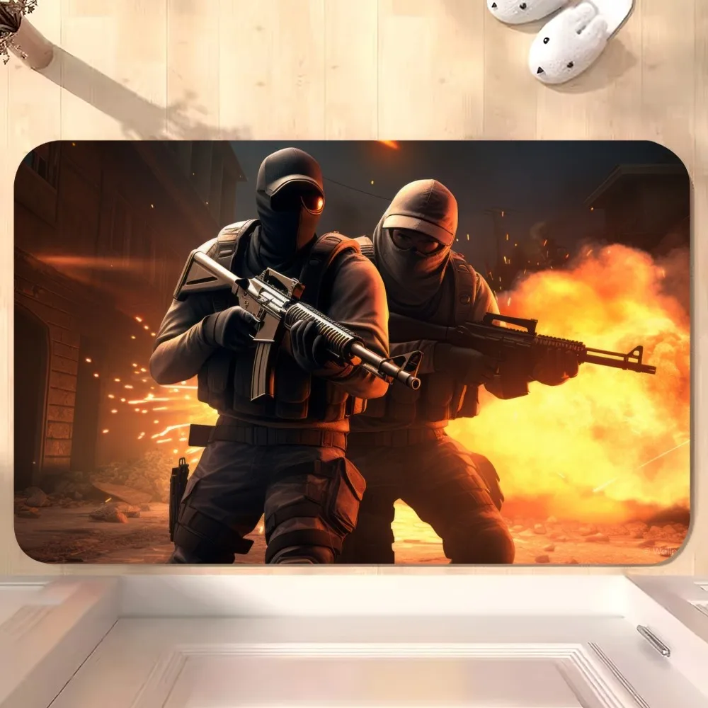 Game Counter-Strike 2 CS2 Floor Mat Bedroom Kitchen Door Bath House Super Absorbent Foot Non-slip