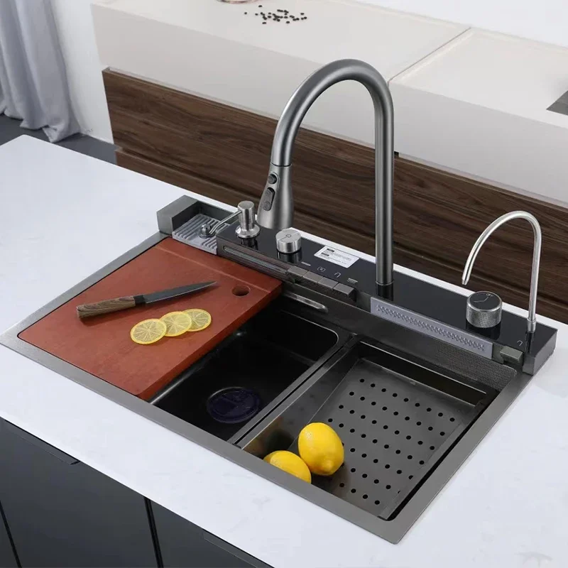 Modern Multi-functional Sink With Digital Display With Faucet Nano Sink