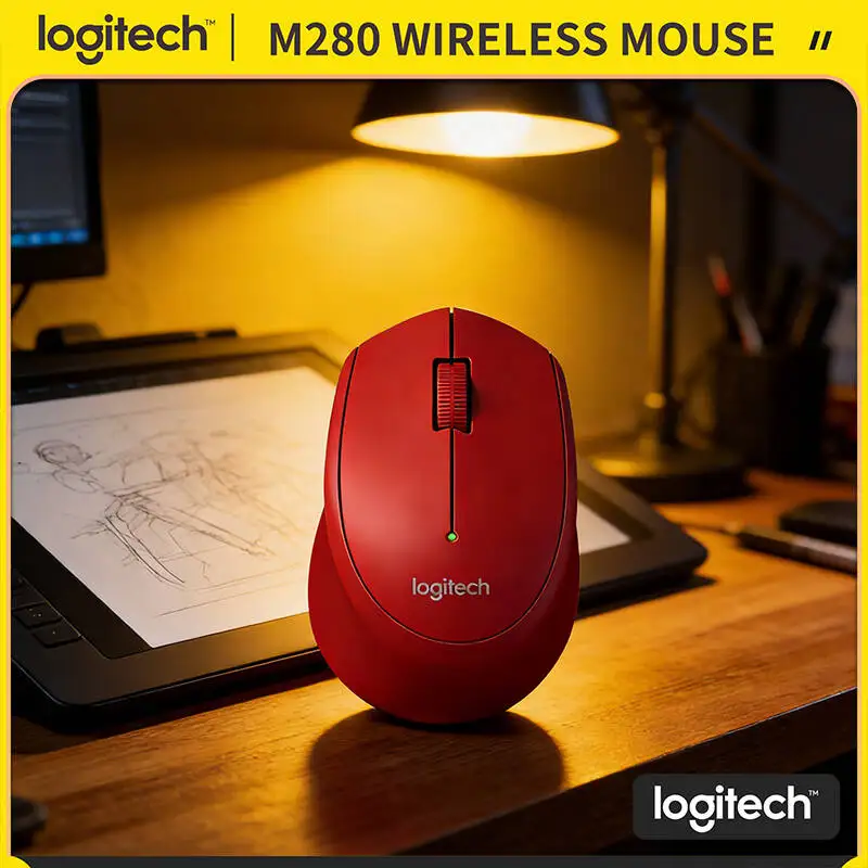 

Logitech M280 Wireless Optical Mouse Nano Dongle 2.4GHz 18-Month Battery 1000 DPI for Office Home Laptop