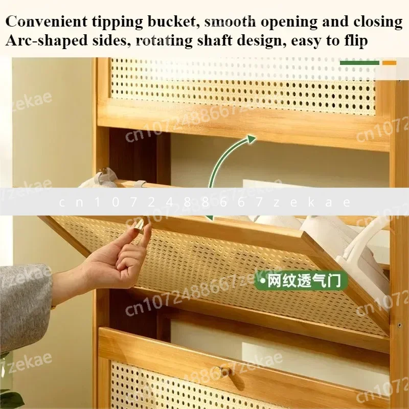 خزائن الأحذية الصغيرة الاسكندنافية، رف الأحذية الجانبي الضيق للغاية، بسيط مائل متعدد الطبقات، شقوق منزلية رفيعة للغاية على الحائط #2