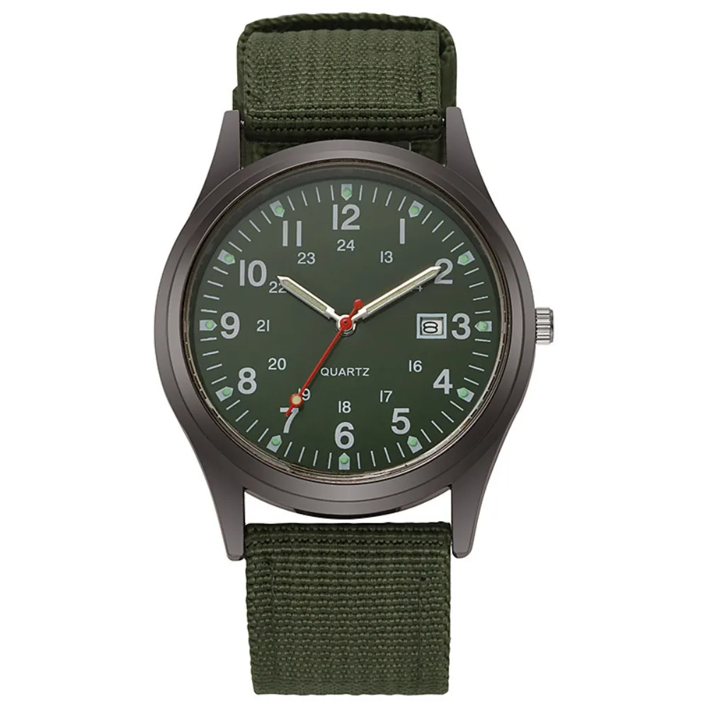 Canvas Band Canvas Men's Watch Calendar Date Display Casual Fashion Watch Quartz Movement Simple Design Sports Quartz Watch