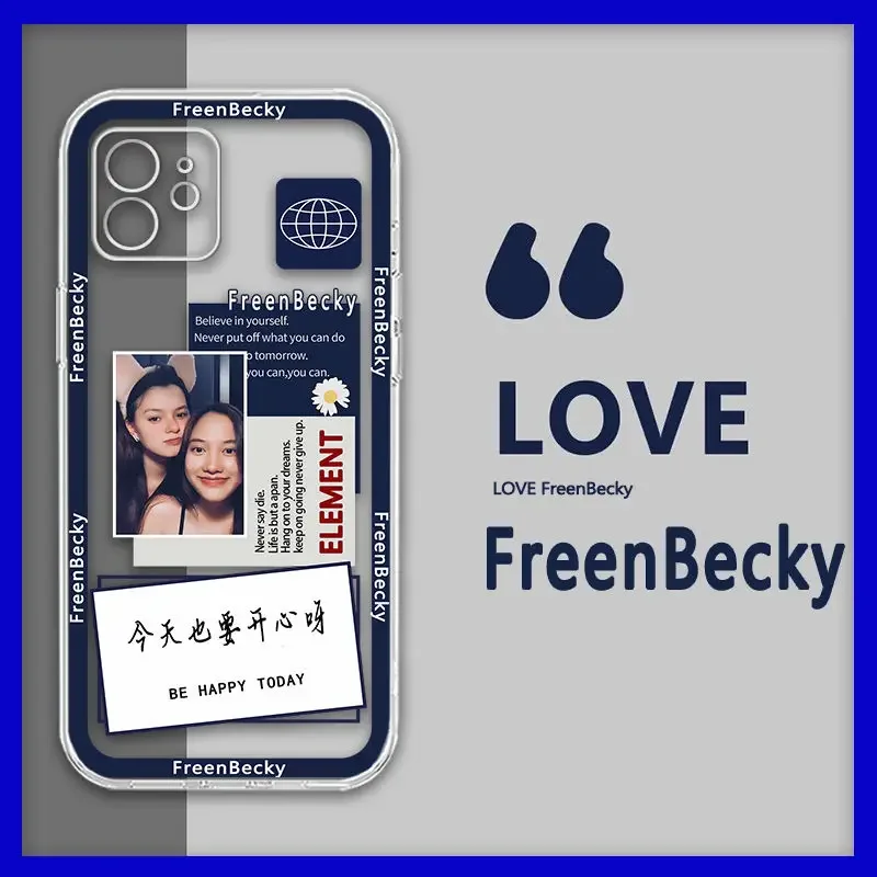 Freenbecky Phone Case for IPhone 15 14 Pro Max Plus 13 Pro 12 Mini 8 7 Plus SE Xiaomi Straight Edge Transparent Samsung