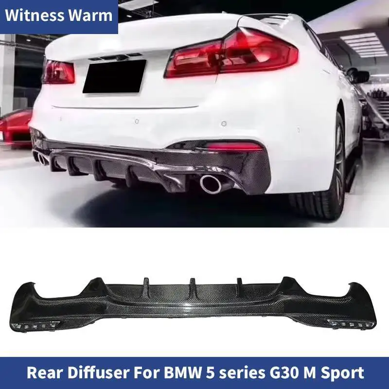 Diffuseur de pare-chocs arrière de voiture pour BMW Série 5, G30 avec m dehors Edition 540i Sedan 4 portes, 2018, 2019 avec 4 embouts d'accès