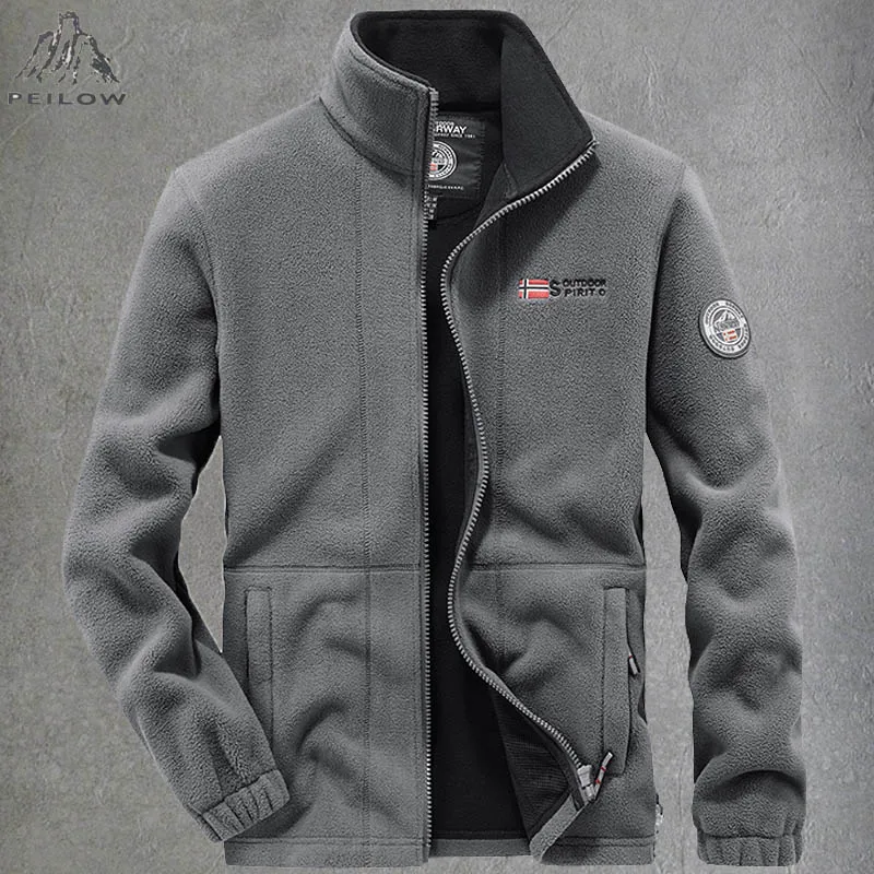 High Quality Men's Soft Polar Fleece Jacket Winter Camping Jacket For Tatical Outdoor Mountaining Hiking Coat EUR Size XS~3XL