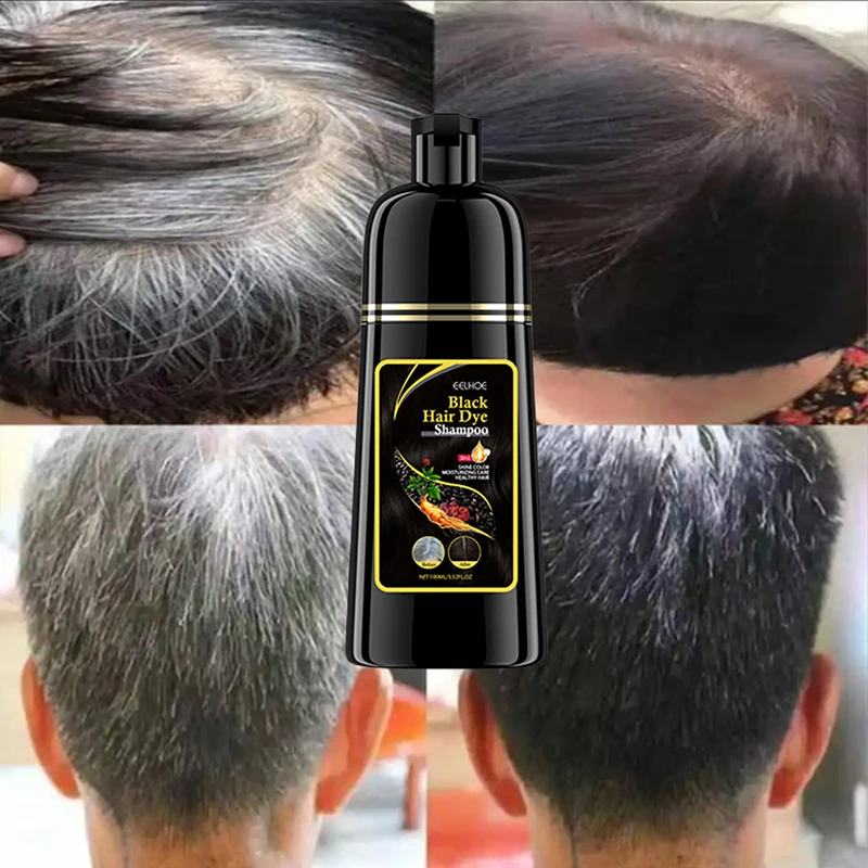 100ml Natural Herbal Hair Dye Shampoo 3 in 1 Hair Color Shampoo for Gary Hair Dark Brown Black And Women Men Grey Coverage 2024