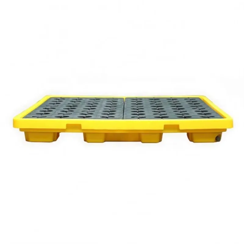4-Barrel anti-spill platform with built-in drainage system
