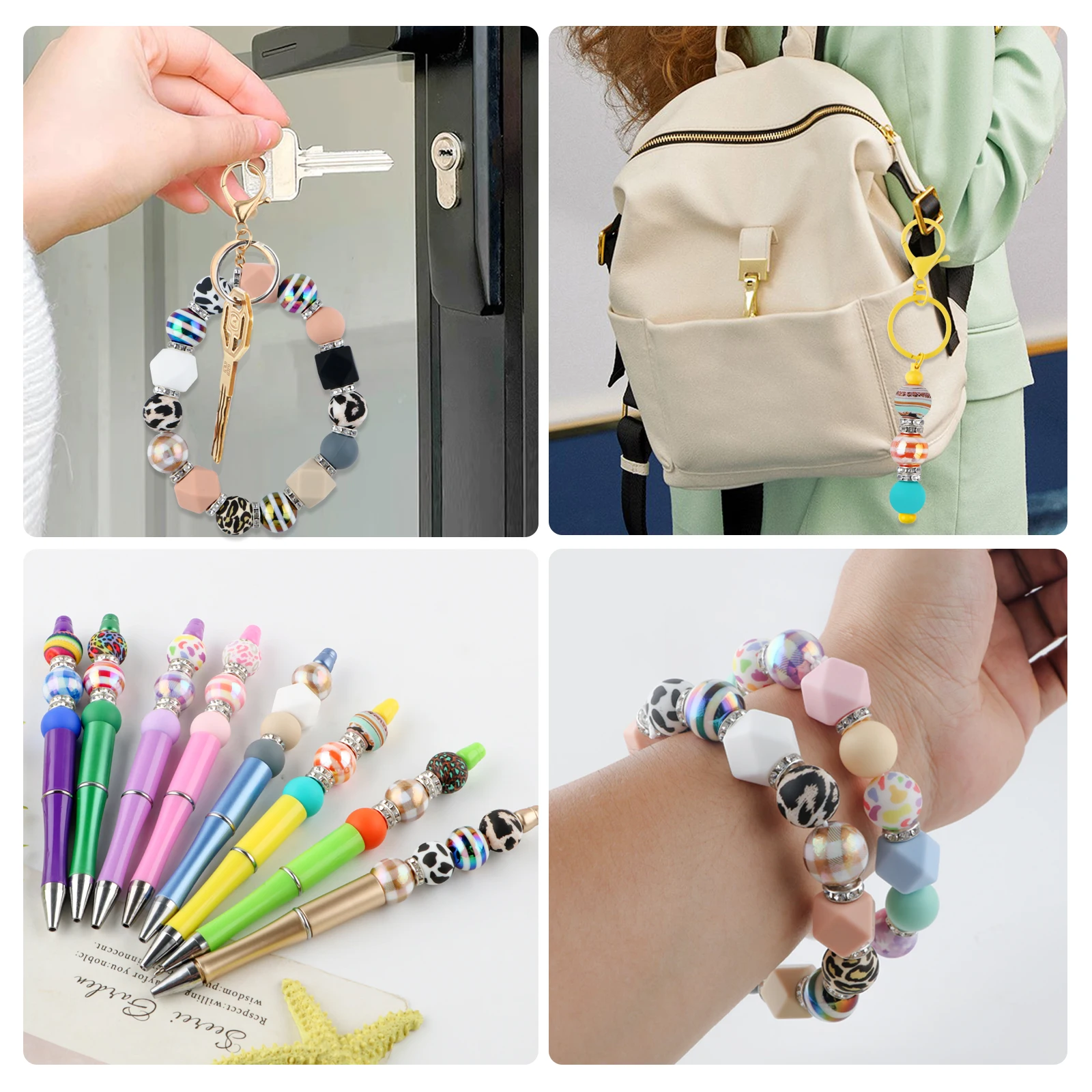 Sunrony 5/10Pcs New Animals Cups Focal Silicone Beads For Jewelry Making DIY Keychain Necklace Bracelet Decoration Accessories