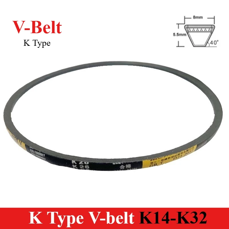 1pcs K type V belt K Section Imperial V-Belt K14 K15 K16-K28 K29 K30 K31 K32 Inch Rubber Drive Transmission Belt for Bench drill