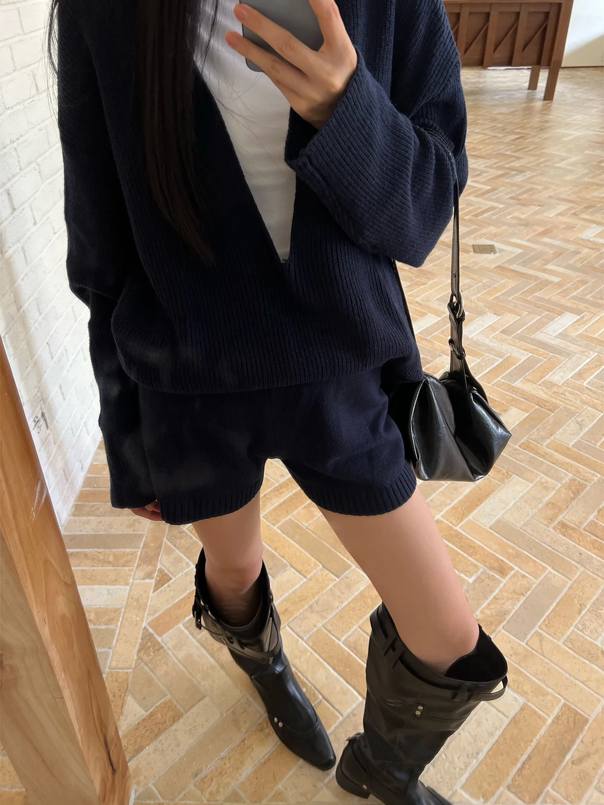 

American Sle Loose Knitted Casual Pants Women's High Waist Straight Leg Woolen Trousers Autumn Faion GOGOBURN