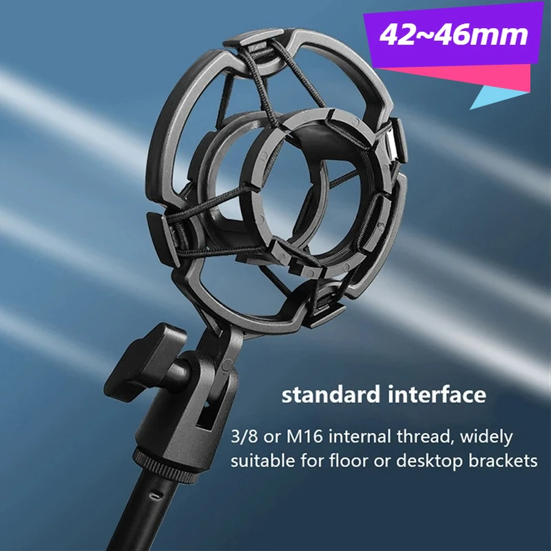 Universal Professional Condenser Microphone Shock Mount Holder Studio Recording Bracket For Large Diaphram Mic Clip