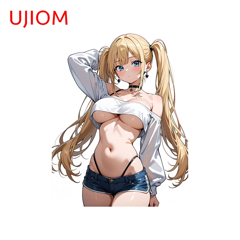 UJIOM Seductive Anime Girl Wall Sticker Enchanting Fashionable Chic Occlusion Scratch Decal Suitable For Vinyl Material
