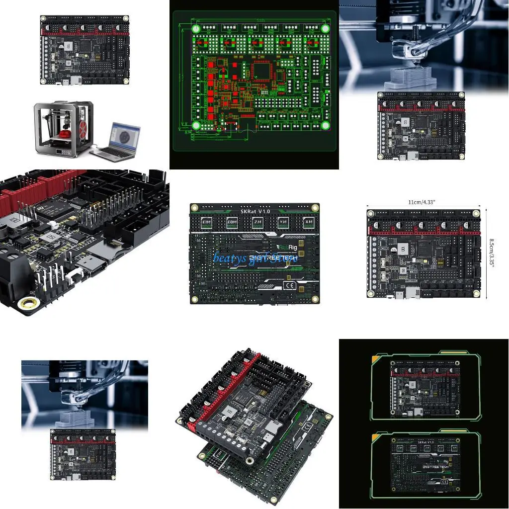 

C7AB SKRAT v1.0 32-битный Printer Motherboard для высокопроизводительной MCU 32-битной 64 МГц Cortex-M0+ серия STM32G0B1VET6