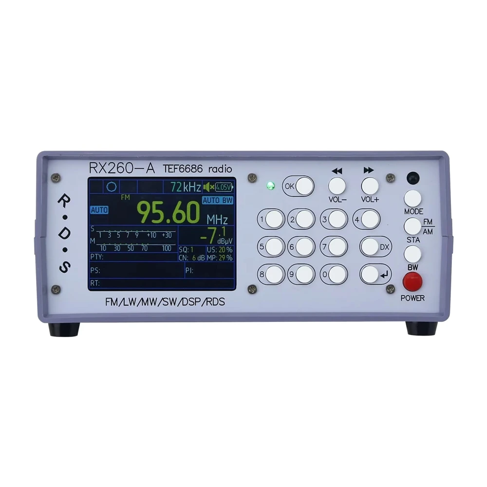 Hot Seller RX260-A TEF6686 High Sensitivity Full Band Radio Receiver Digital FM/AM/LW/MW/SW/DSP/RDS
