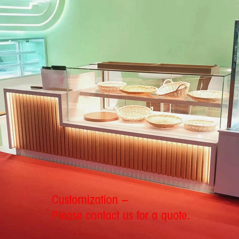 custom.Pastry Display Cases with Glass Back LED Lighting & Durable Refrigerated Units Supermarket/Shopping Mall