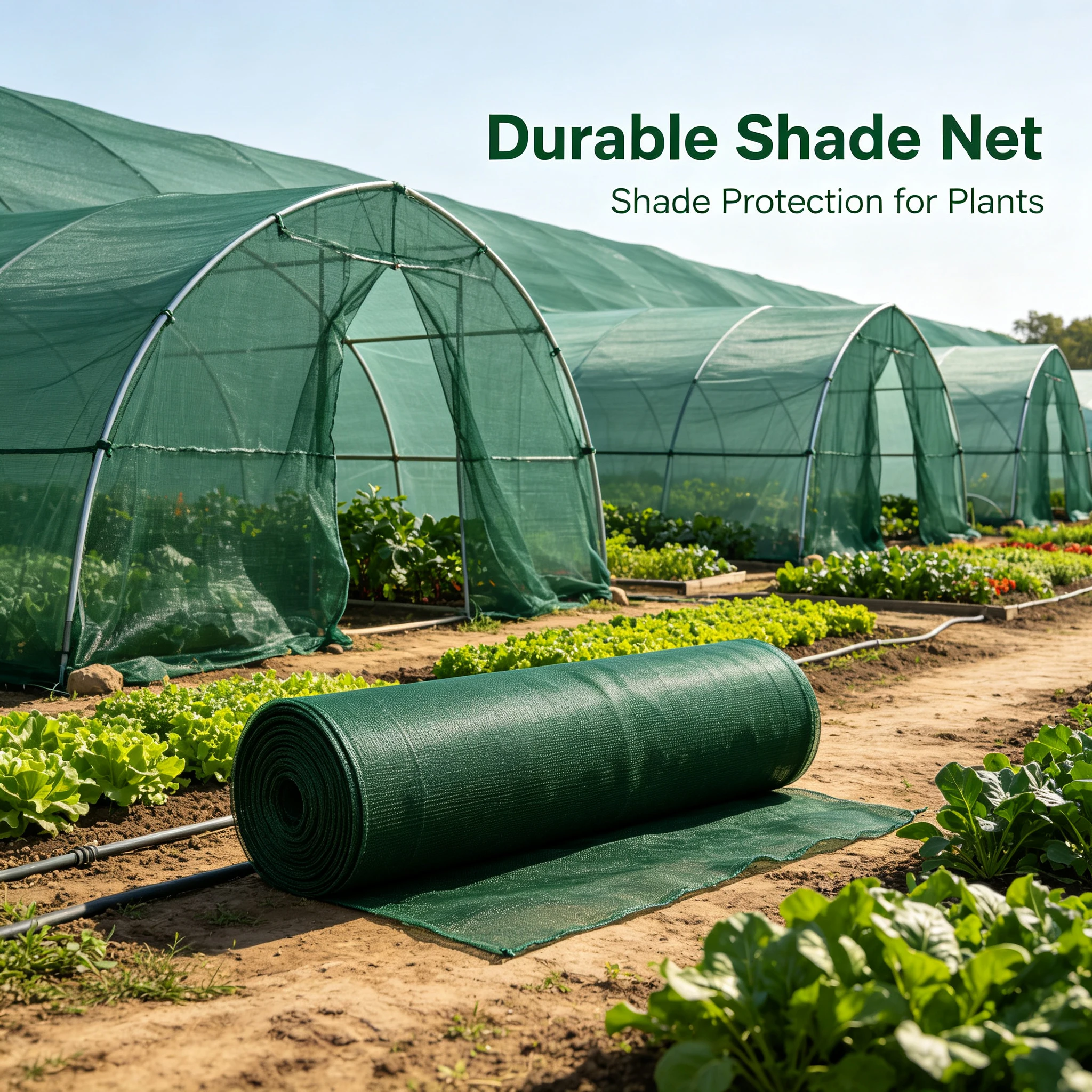Custom Size Agricultural Shade Net HDPE UV Protection Heavy Duty Knitted Shade Cloth For Greenhouse Vegetable Farm Crop Full Co