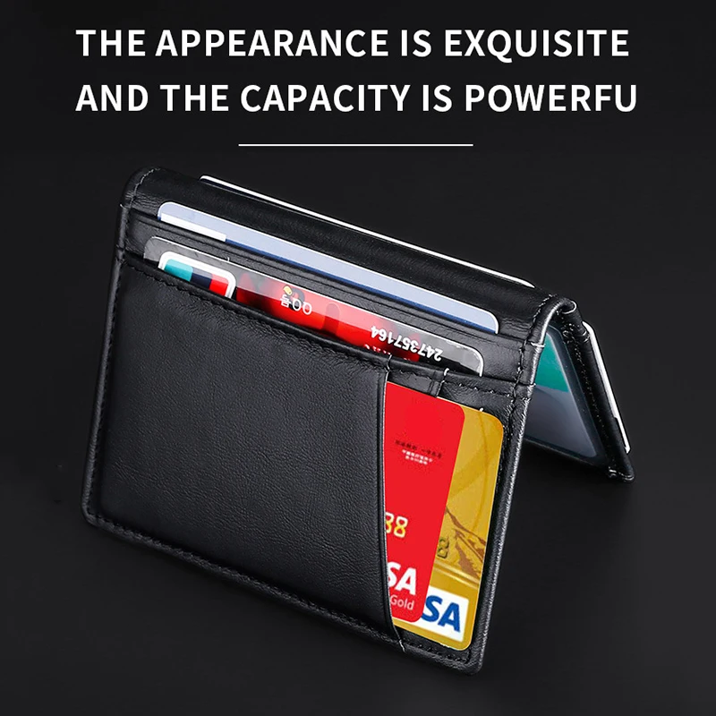 Card Bag Business Wallet Multifunctional Business Card Bag Clip Card Set Multi-Card Bits Driver License Storage Leather Card Bag