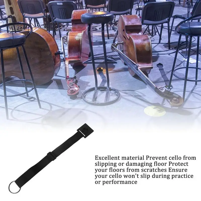 Cello Stop Stopper Adjustable Cello Endpin Stop Strap Thick Pad Antiskid Device O-Ring Non-Slip Floor Protector For Musical