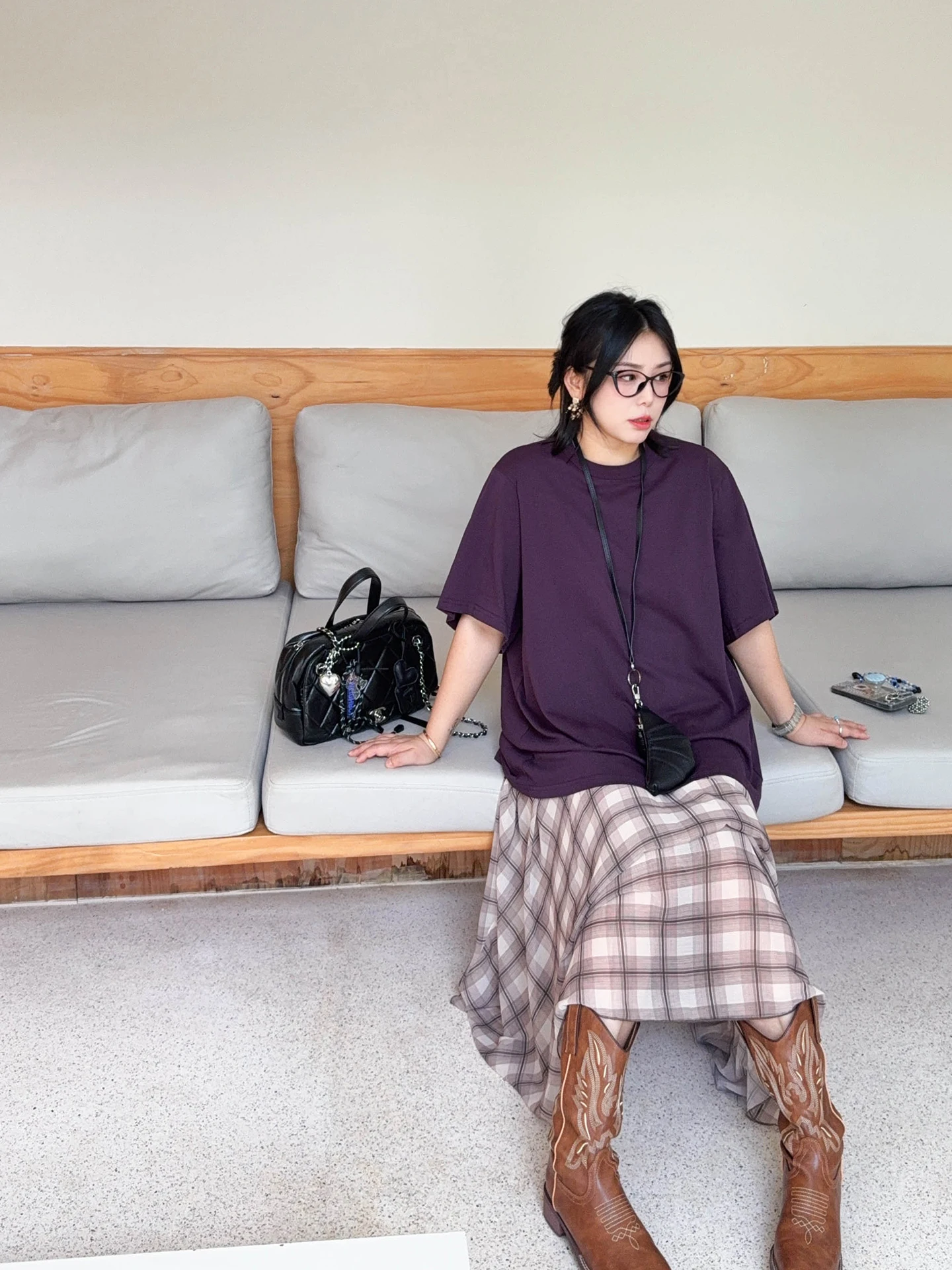 

Vogana Large Size Women's Casual Pure Desire Sexy Knot Ba Loose Meat Covering ort Sve Cotton T-irt Summer Wear