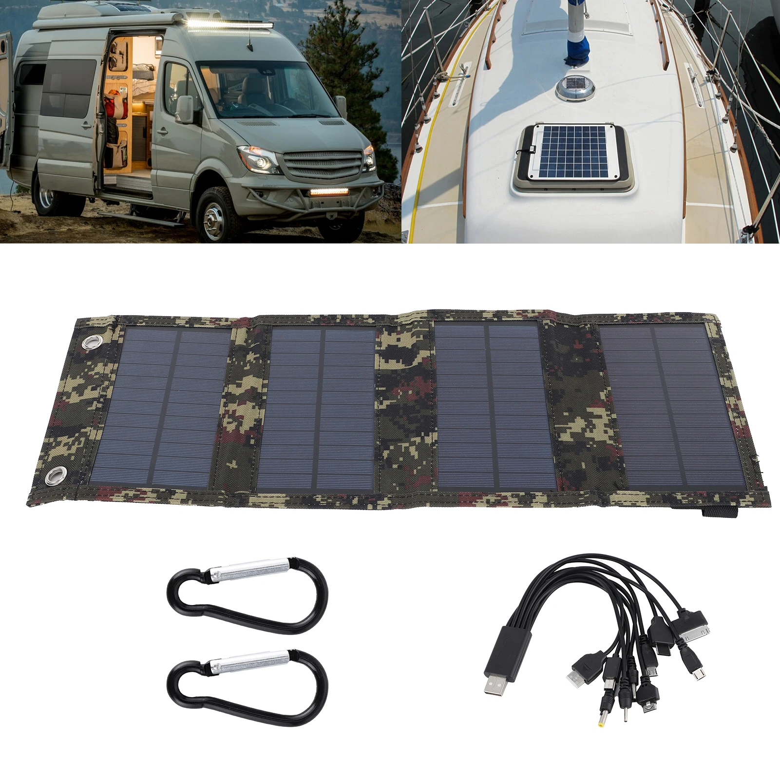 Solar Panel Monocrystalline - 20 Вт, складная солнечная панель, портативное