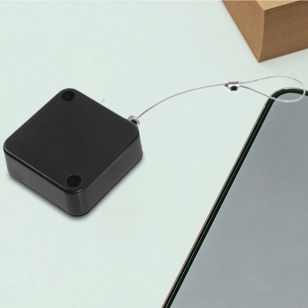 2Pcs Retractable Cable Tether Lock Anti Theft Steel Wire Holder Automatic Telescopic Security Case for Electronics Retail
