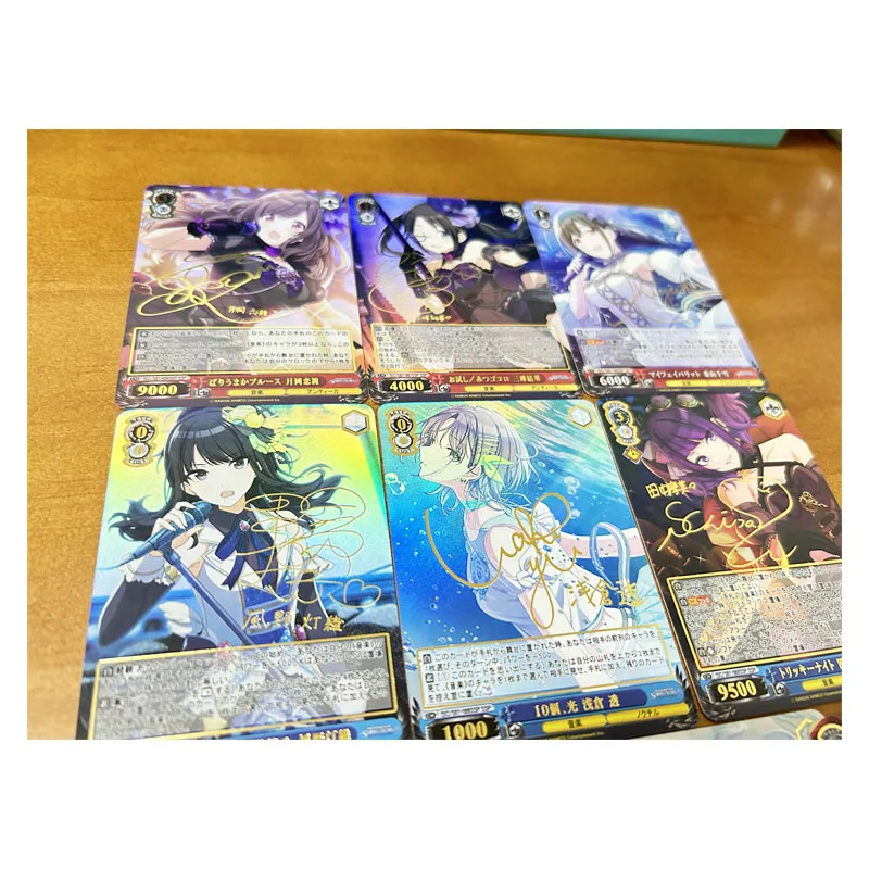 9Pcs/set The Idolmaster Bronzing Rare Collection Flash Card Hoshii Miki Anime Characters Cartoon Game Toys Christmas Gifts