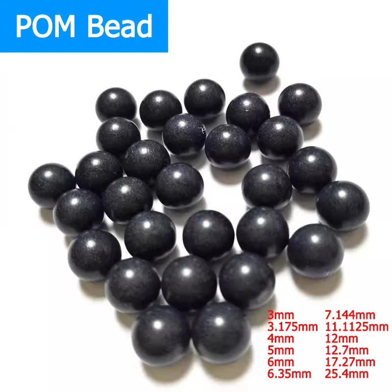 Solid Plastic Ball POM Bead High Hardity Wear-resistant POM Plastic Balls Dia 3mm-25.4mm for Bearings DIY Crafts