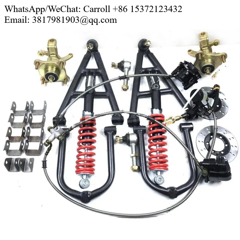 

Go Kart Karting Four Wheel Spindles Knuckles ATV Front Suspension Shock Absorbers Swingarms With 110/10MM Wheel Flange Sitting