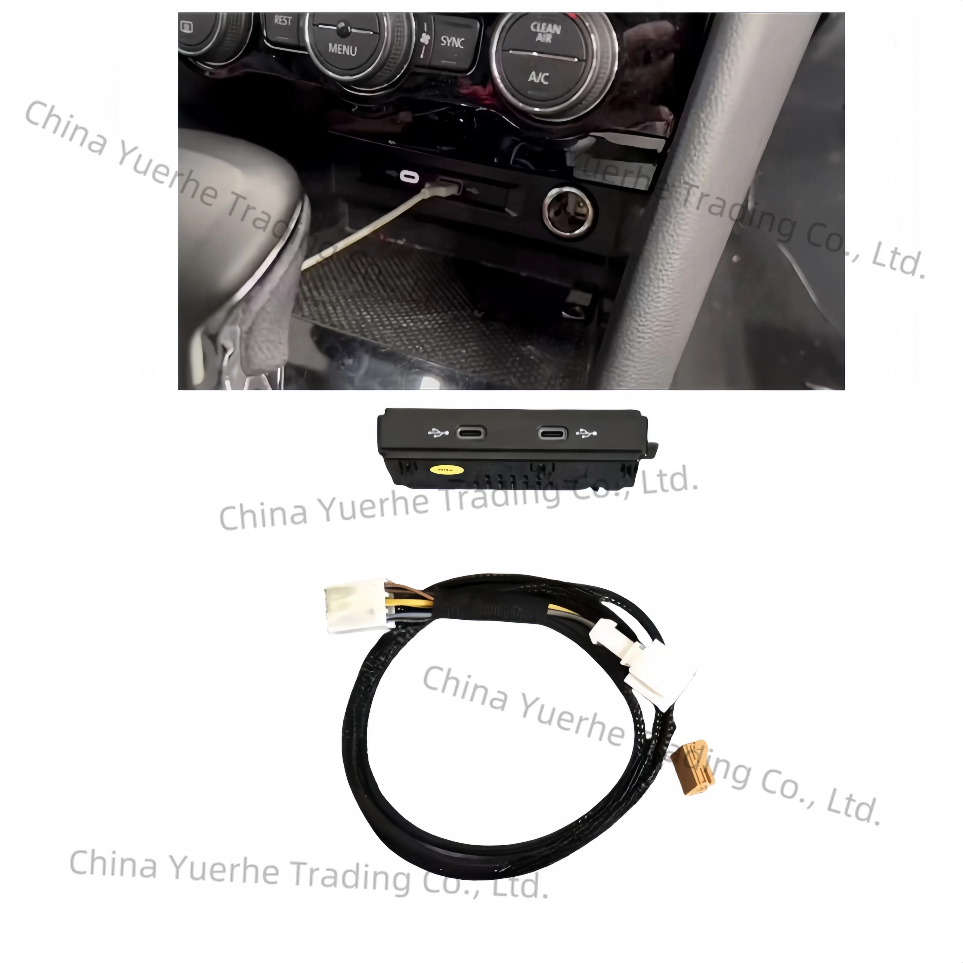 OEM لشركة فولكس فاجن تيجوان MK2 توران الجبهة USB شحن نوع-C واجهة شحن 5NG035700 أو 30D035736 #2