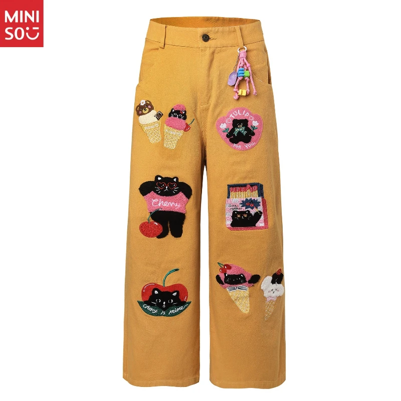 pantaloni-a-gamba-dritta-con-ricamo-cartoon-retro-americano-unisex-2025-autunno-sciolto-bf-ampio