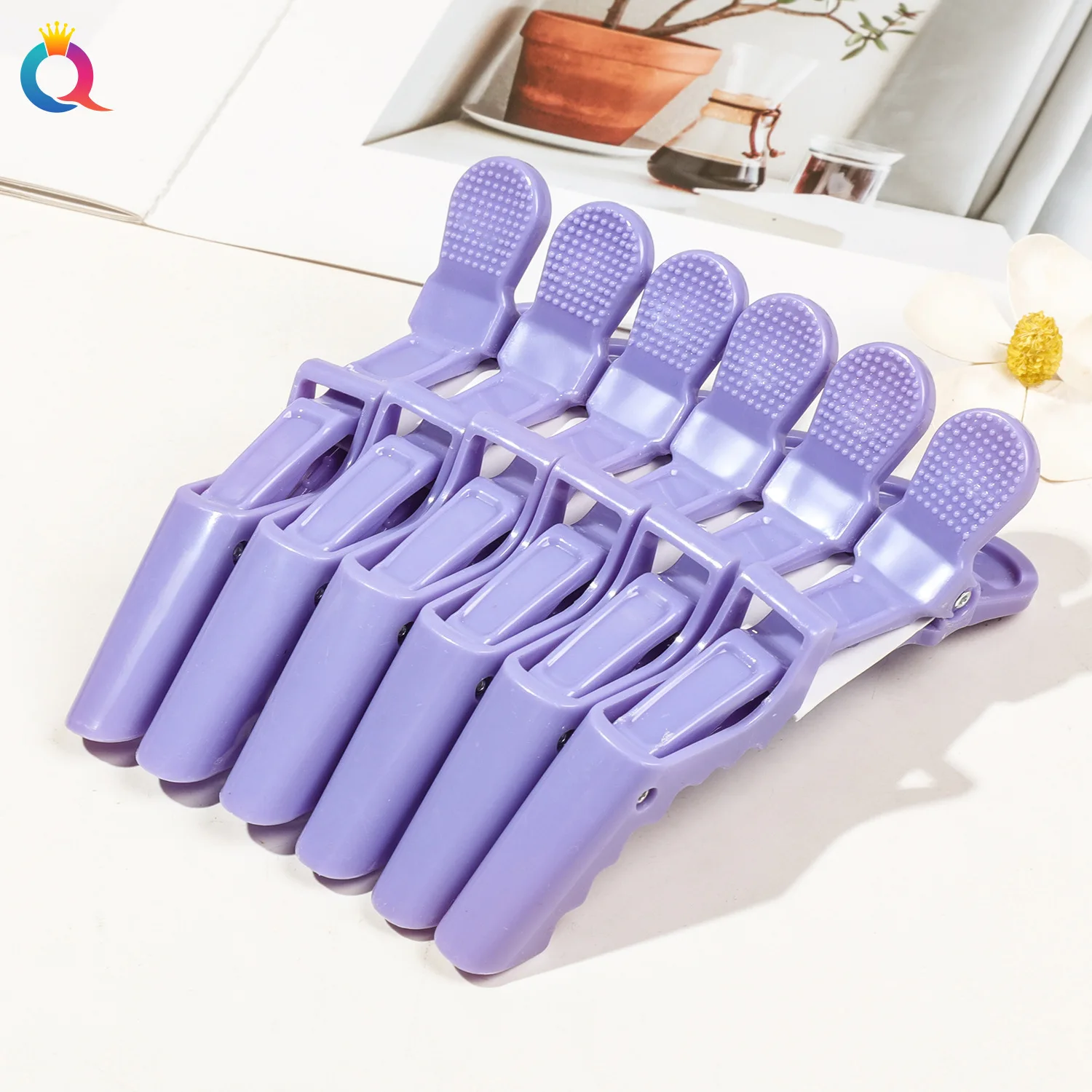 مشابك شعر على شكل مخلب بلاستيكي من Cottagecore للنساء، إكسسوارات تصفيف الشعر متعددة الألوان، تثبيت آمن