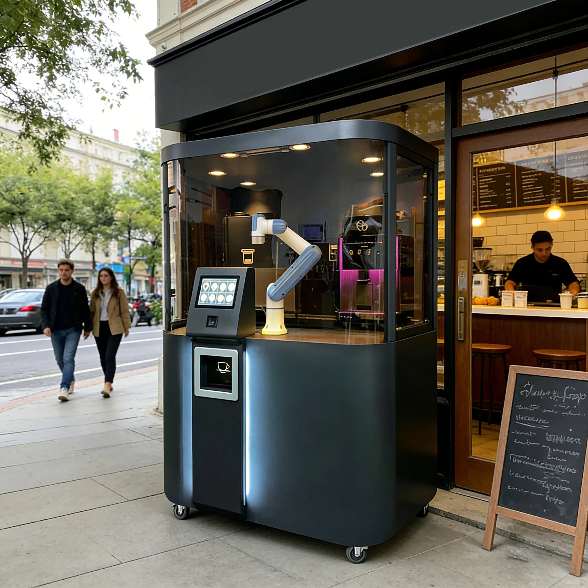 Coffee Machine,Intelligent Robot Arm Customizable,Espresso Maker,Fully Automatic Multi-Flavor,Coffee Brewer,Home Commercial Use