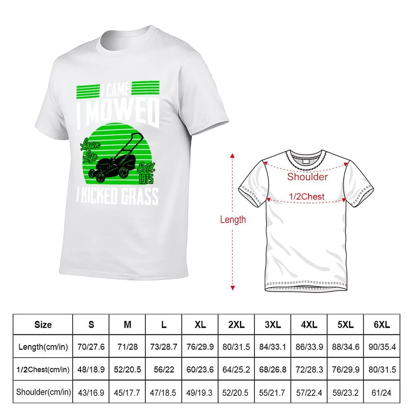 I Came I Mowed I Kicked Grass Lawn Mower Mowing Tractor T-Shirt t shirts for man graphic vintage man t shirt summer T-Shirt