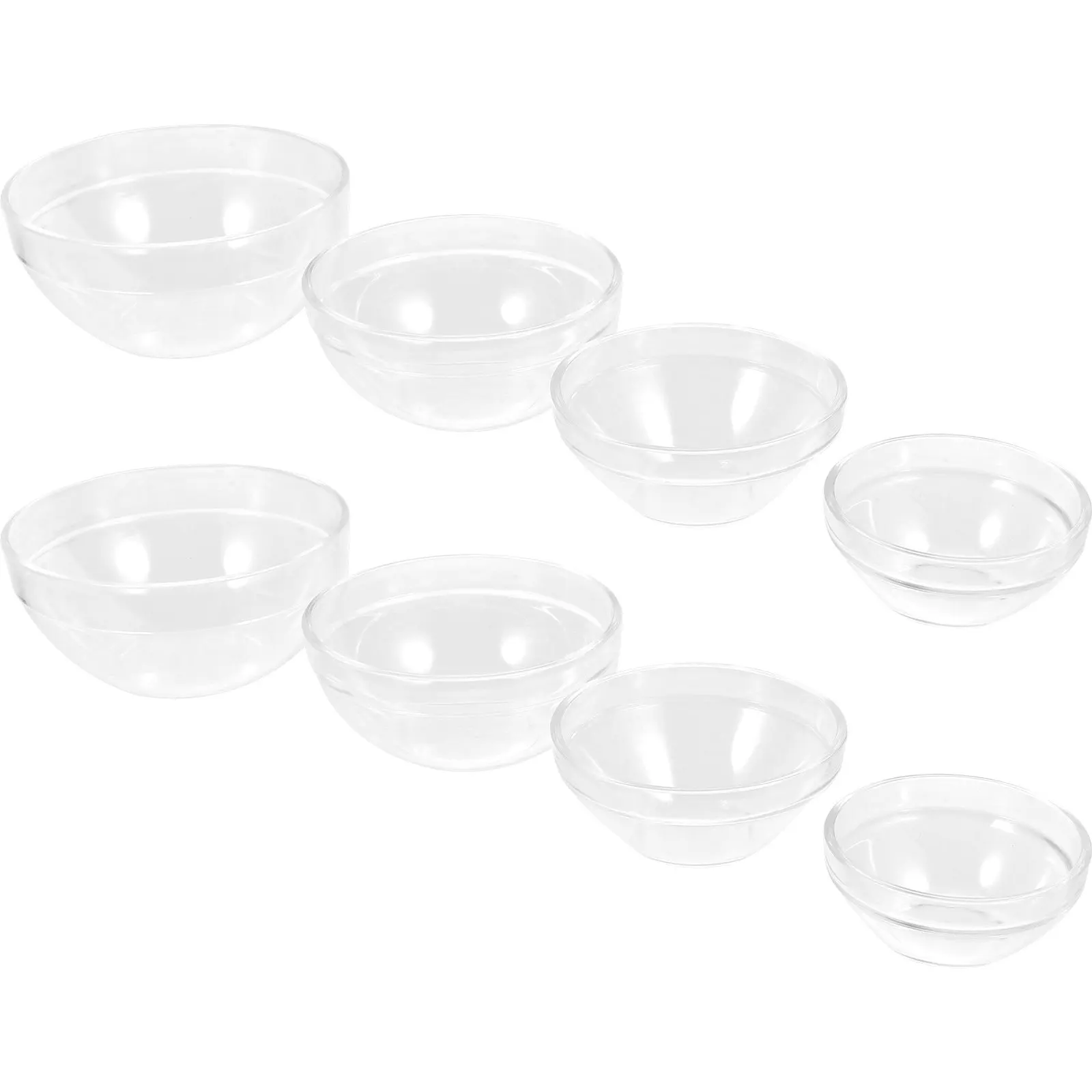 8Pcs Acrylic Essential Oil Bowls Transparent Plastic Bowls for Massage Beauty Salon Use Essential Oil Bowl Acrylic Bowl