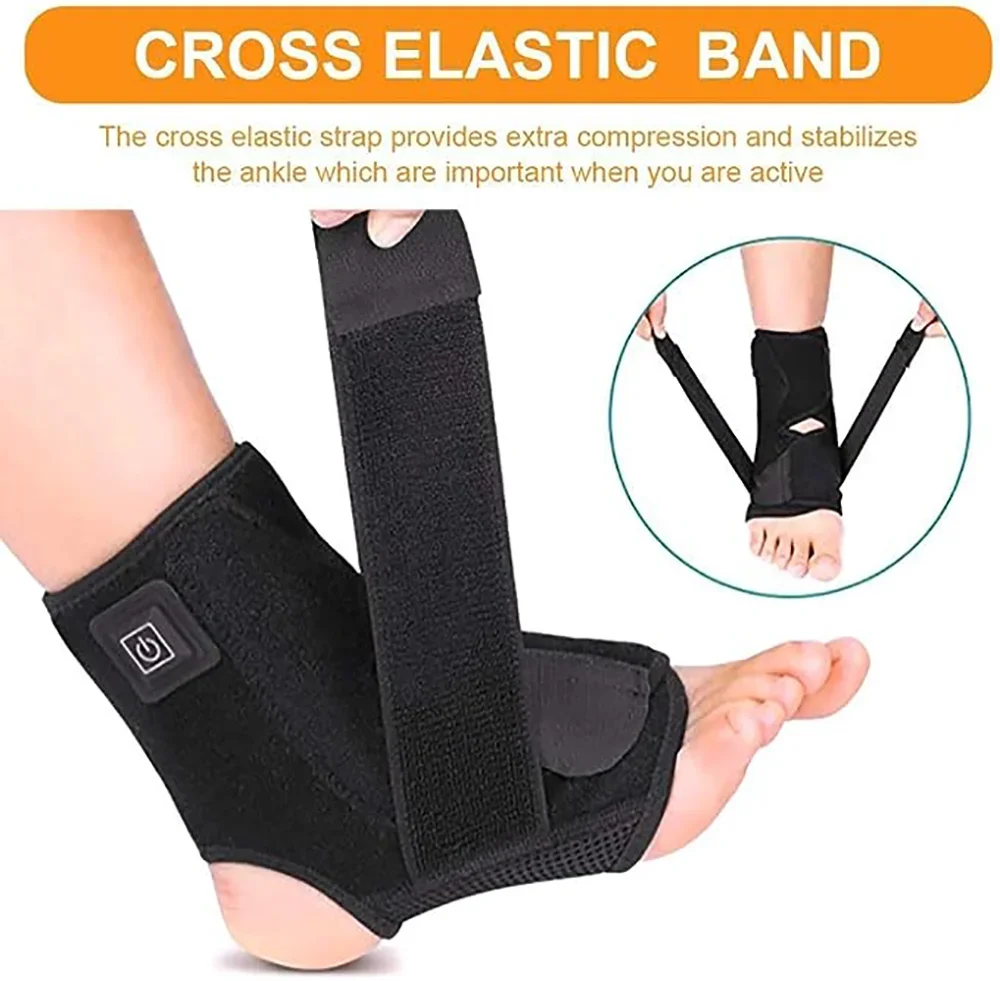 Adjustable Heating Compression Brace Sports massager Ankle Support Pain Relief Injury Protection Rehabilitation  foot spa