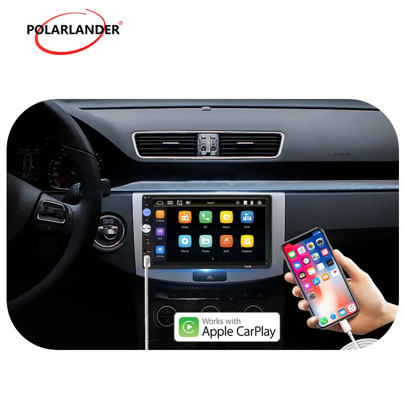 

Automotive multimedia Apple Carplay Android Auto Universal Car Radio 2Din 7'' Stereo Receiver Capacitive Touch Screen MirrorLink