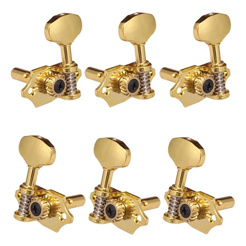 3x Left + 3x Acoustic Guitar Replacement Tuning Pegs Tuning Keys Gear Ratio: 18:1