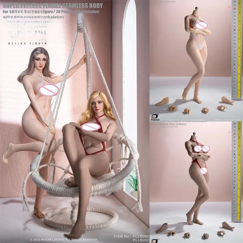 

TBLeague PLLB2023-S52 S53 1/6 Female European American Seamless Body 26.5cm Detachable Feet Large Bust Pale Suntan Action Figure