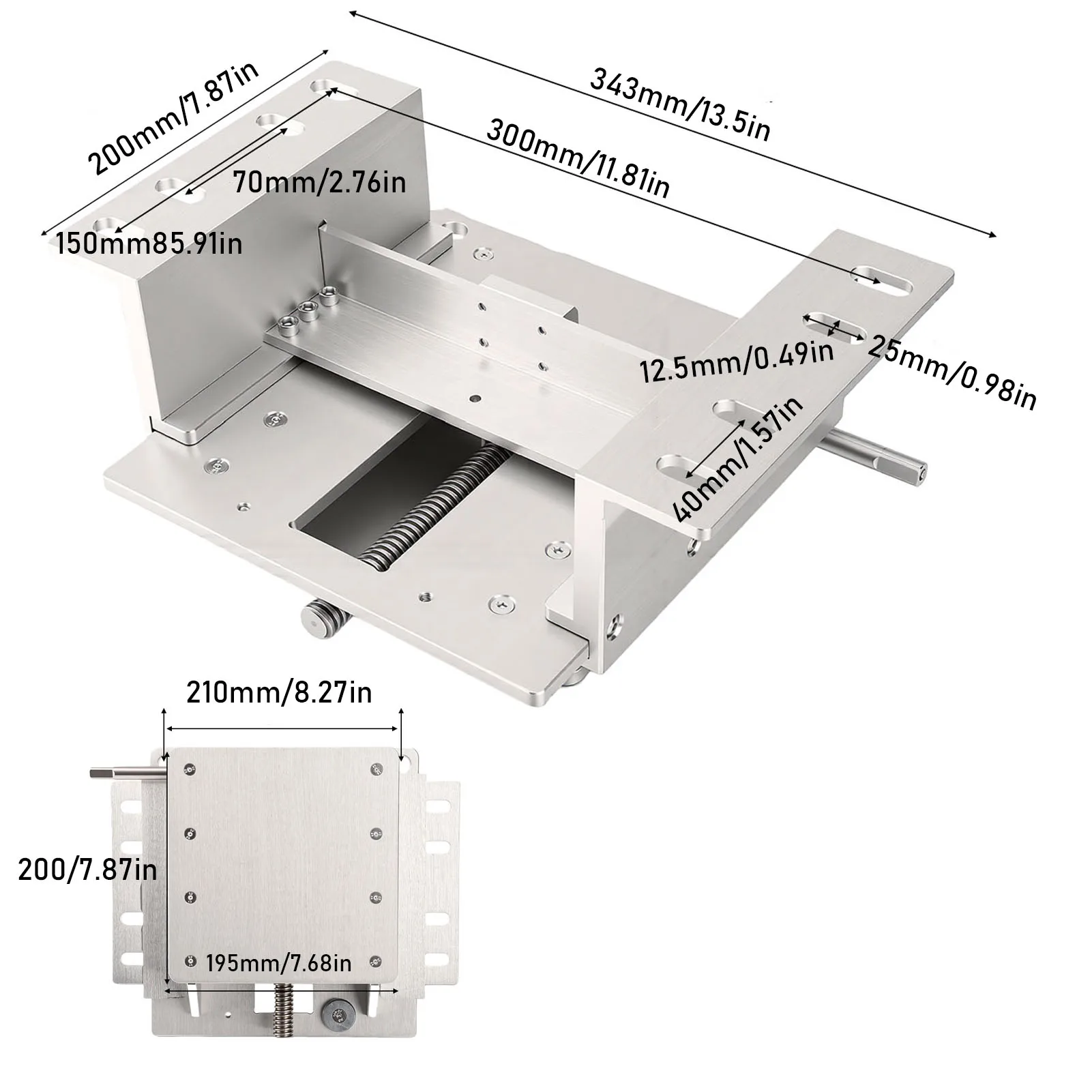 6in Adjustable Manual Boat Jack Plate Heavy Duty Aluminum Alloy Jack Plate Fits Up to 30 Horsepower Outboard Motors