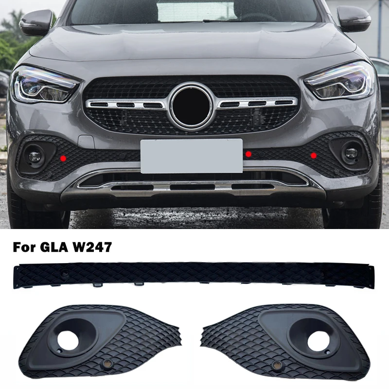 A2478851304 a2478851404 A2478851504 For Mercedes Benz GLA W247 H247 Front Lower Grill Bumper Radiator Grille Fog Lamp Cover