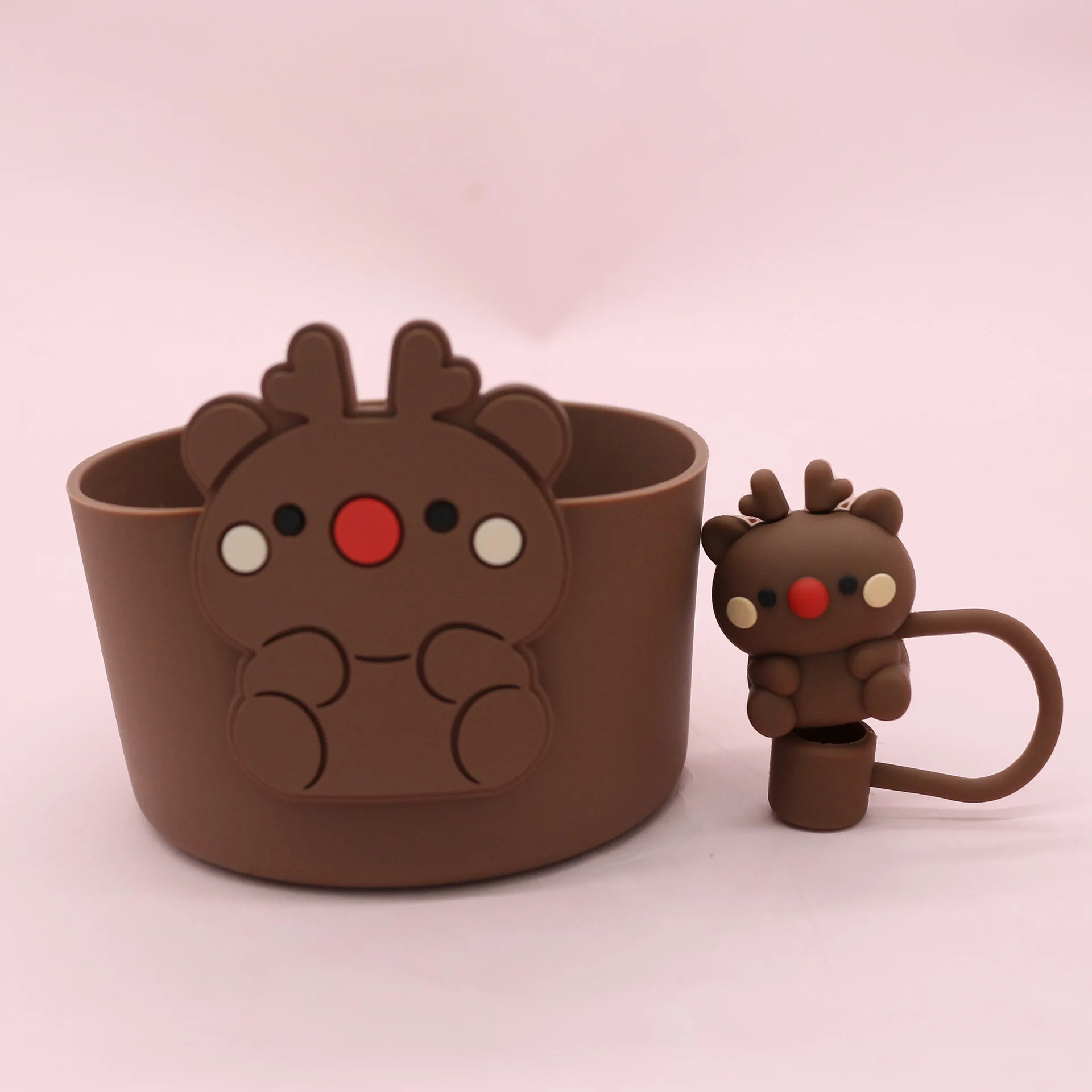 2pcs Tumbler Cup Accessories Set for Stanley 30oz 40oz Tumbler Cup Water Bottle Including  Silicone Straw Cover for Christmas