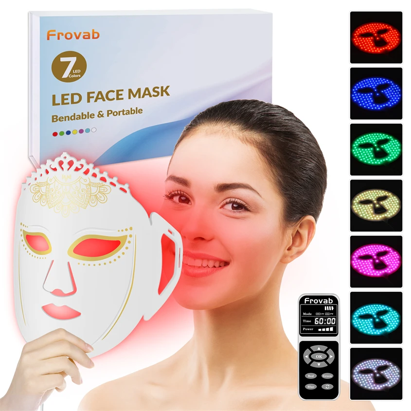 

Rechargable Silicone Red Light Therapy Face LED Mask Skin Face Red Light Therapy Mask Wrinkle Acne Removal for Salon Home Use