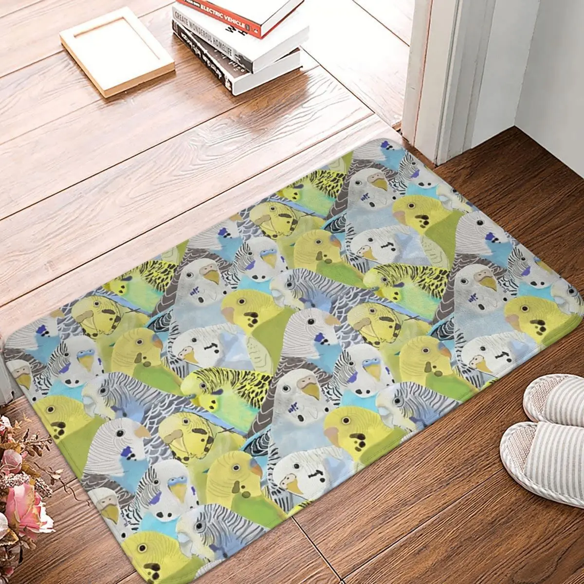 Budgie Parakeets Non-slip Doormat Floor Mat Water oil proof Carpet Rug for Kitchen Entrance Home Balcony Footpad Mats